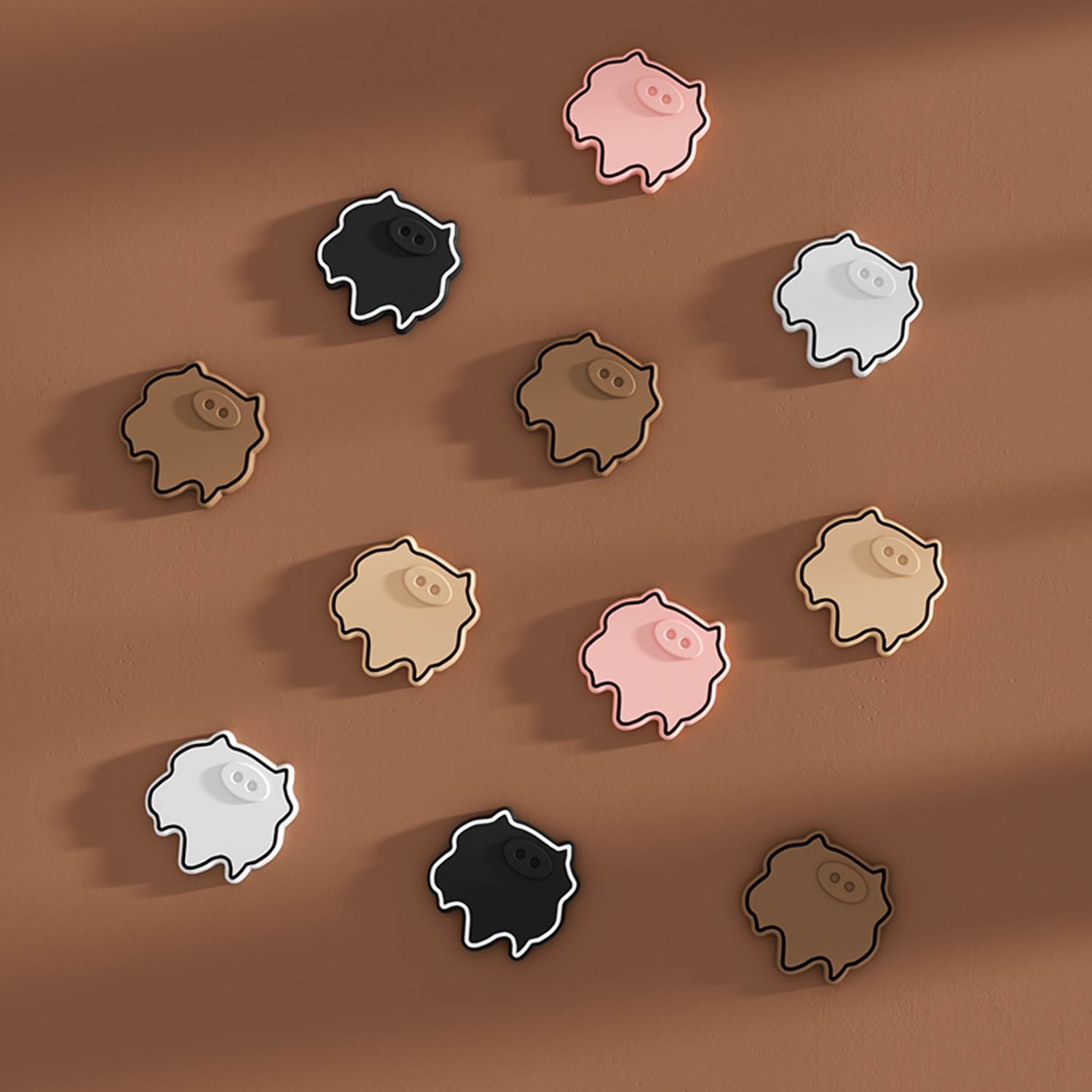 极速2023新6只装遮挡贴遮盖空调电器提K示灯挡光开关贴遮光贴矽胶