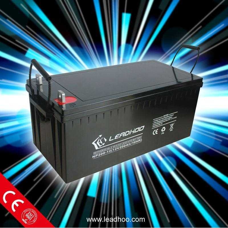 LEADHOO 太阳能胶体蓄电池 胶体蓄电池12V200 铅酸免维护蓄电池