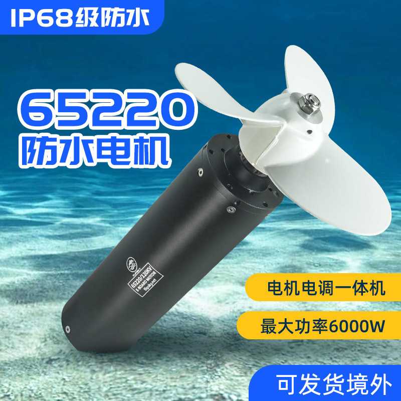 翻天65220防水电机 6000W内置驱动电机电调一体电动冲浪板水翼板