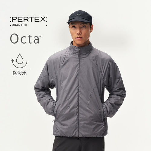 蓝岐抗撕裂OCTA抓绒拼接立领外套PERTEX单层超轻高密防泼水夹克男