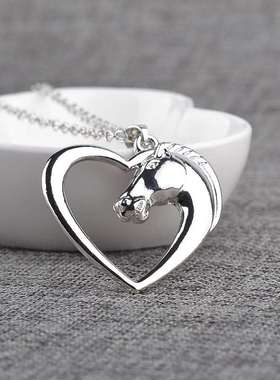 极速Fashion Horse Head Simple Love PendanOt Alloy Necklace