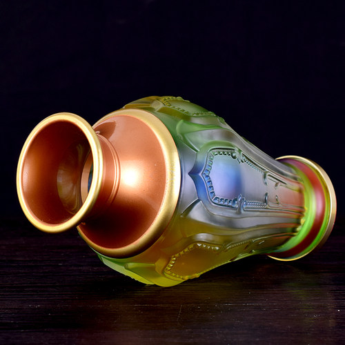 极速有缘佛具仿琉璃莲花花u瓶家用摆件供奉佛前可装水插花花盆花