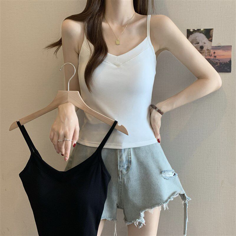 新品设计感d吊带背心女内搭2025新款夏季大码显瘦短款外穿无袖上