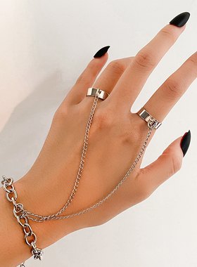 极速Chain Ring Punk Butterfly Rings for Women Party XJewelry