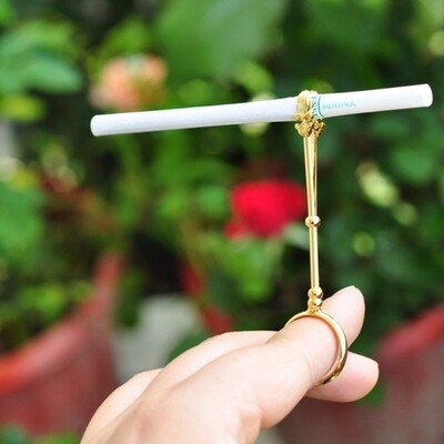 极速Cigarette Holder Ring Rack Vintage Metal FRinger Clip Wo