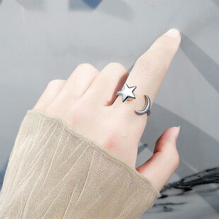 极速Anti Stfress Anxiety Ring Women Sliver Color Open Adjust