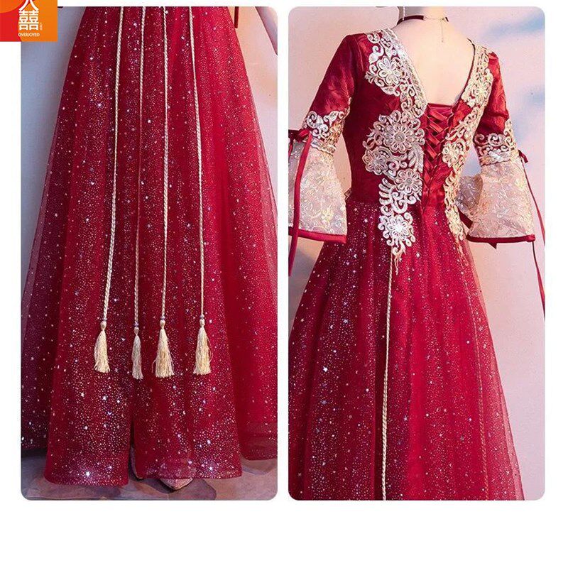 新品孕妇敬酒e服新娘2025新款遮肚子结婚300斤胖mm晚礼服女小个子