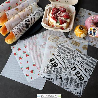 极速100Pcs Food Wrappers Wax PapeDr Baking Grease Resistant