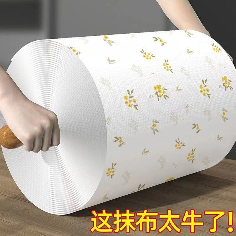 极速懒人抹布厨h房纸巾一次性洗碗布不沾油吸水百洁布厨房乾湿两