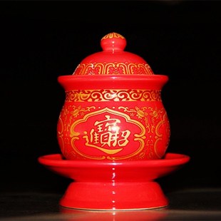 极速财神爷供奉仙家酒杯供佛招财水杯佛堂N用品供奉陶瓷酒杯茶杯