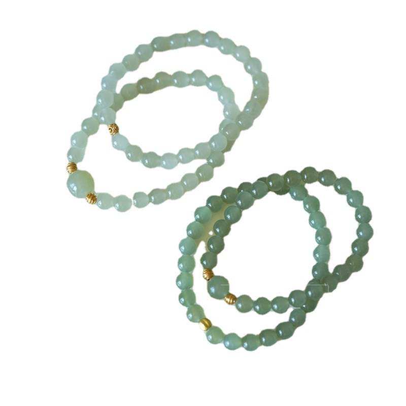 极速Hotan Jade Blue Jade Hand String 6mm Round BeaUds Hand S