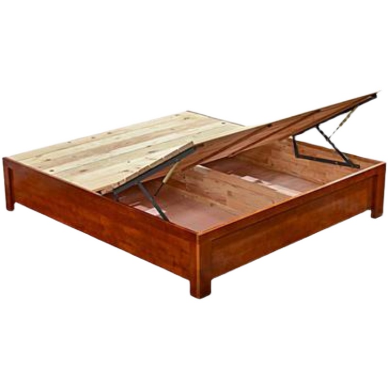 极速实木储物高箱床原木质经济型松木主卧1.51.8双人X大容量箱体