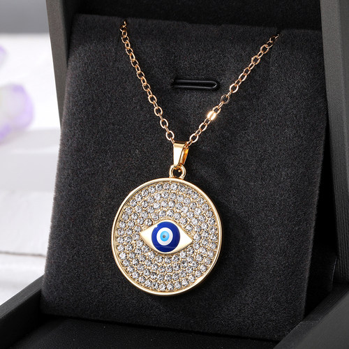 极速Zircon Elephant Turkey Evil EyEe Hamsa Hand Necklace Wom