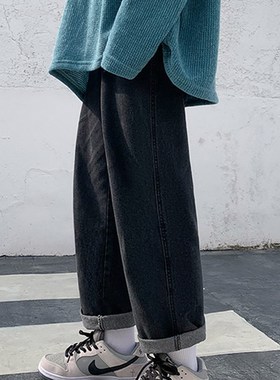 极速LEGIBLE Mom Jeans Woman High DWaist Elastic Wide Leg Den