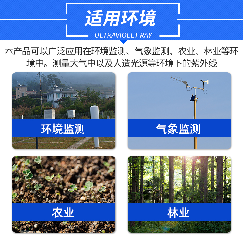 极速.紫外线感测j器变送器铝壳太阳光强度检测UV测光仪RS485辐射