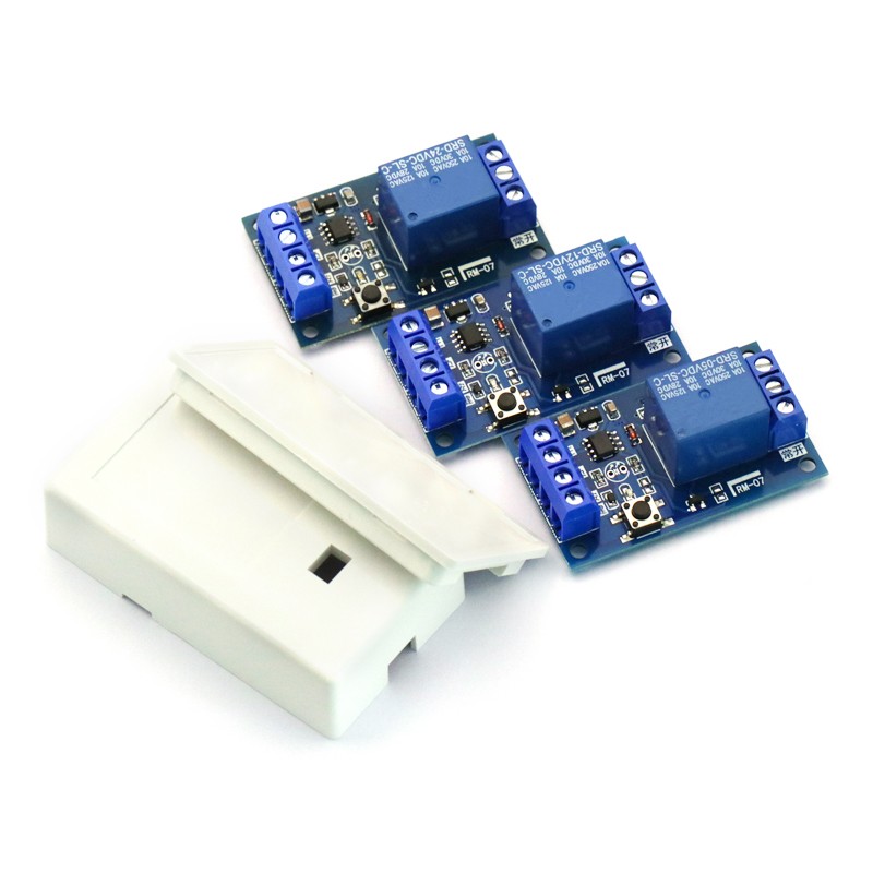 极速5V/12V 单键双稳态开关 双E稳态继电器模块启停自锁 汽车改装