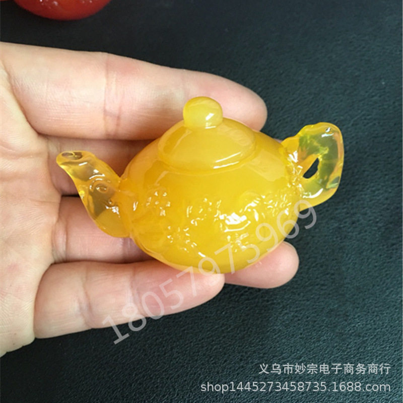 极速琥珀蜜蜡麻将把玩件蓝珀血珀把把G壶手把件老蜜蜡把把糊白蜜