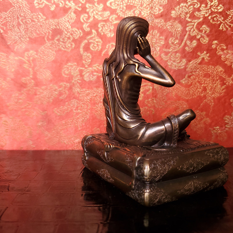 极速尼泊尔工艺h藏传米拉日巴尊者佛像噶举师徒三尊冈波巴佛堂供