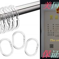 極速Amazer 24 PCS Shower Curtain Rings Plastic ShUower Curta