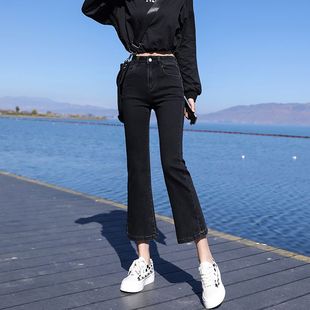 极速145矮个g子高腰牛仔裤 搭配显高显瘦八分微 女小个子150cm秋装