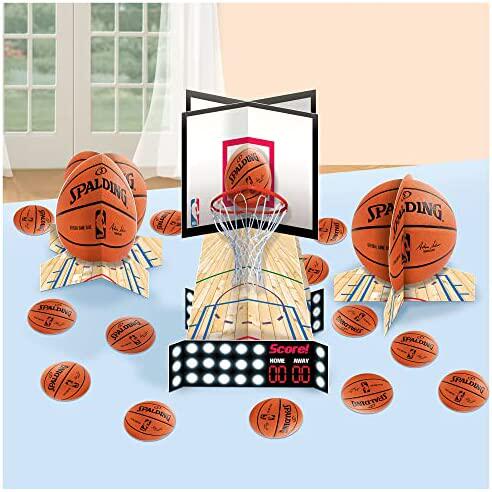 新品amscadn 23-Piece Basketball Table Decorating Kit  Multi