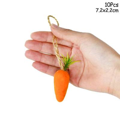 极速10pcs  Easter Carrot HanginBg Ornament Artificial Radish