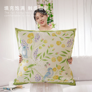 极速美式客厅沙发靠背q超大靠垫床头抱枕套子不含芯靠枕轻奢高端