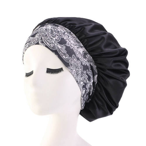 极速Double Layers Silk Sleep Hair ECap Hair Wrap One Size Fi