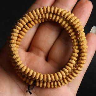 极速金叶菩提金钱籽钱串子双面莲花216 12长串佛S珠手串念珠纯手