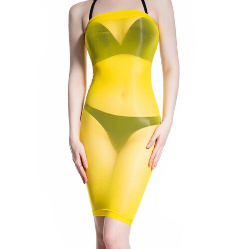 极速912针e8d油光丝袜抹胸裙紧身小短裙旗袍包臀性