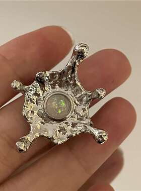 极速ins stygle new ring geometric metal cell sun flower open