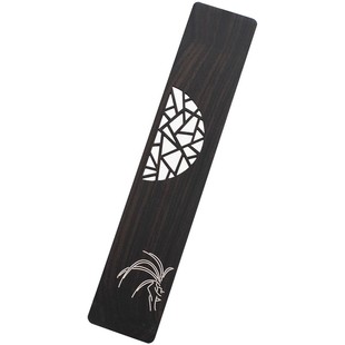 极速黑檀木兰花镶银丝书签 刻字公W司标志LOG 空谷幽兰花开遍世界