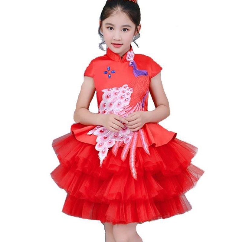 极速l儿童合服唱服演出r公主蓬蓬裙男幼儿大合唱团古筝表服演女诗