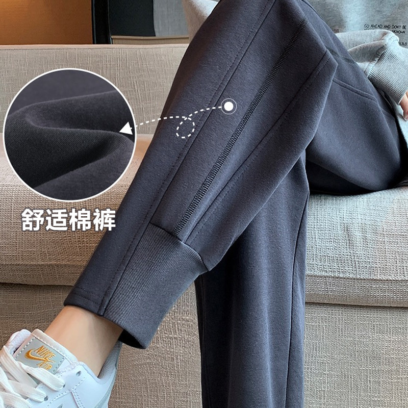 新品孕妇裤子春秋款o外穿休闲运动裤小个子秋冬束脚卫裤打底裤棉