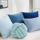 极速迷雾之森北欧蓝m色天鹅绒抱枕靠垫床头靠背抱枕套沙发办公室