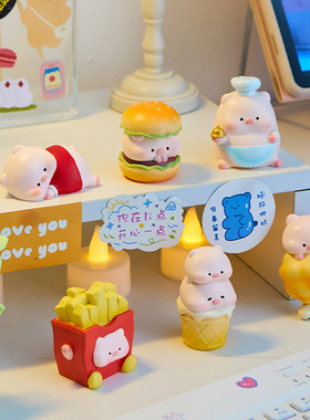 极速小猪摆c件可爱治愈系工位桌面汽车上车载中控台装饰品车内猪