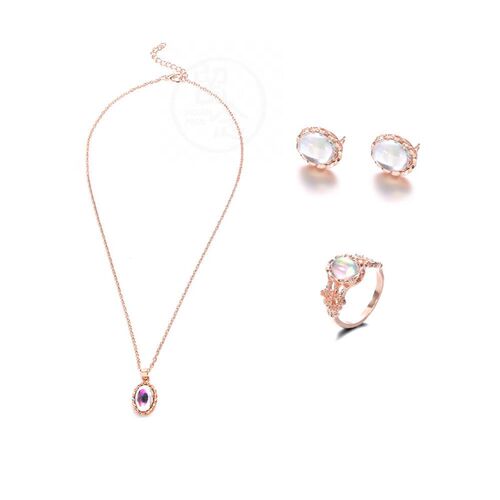 极速Dazzling gem tend jewelry Combination Set Fashion N.eckl