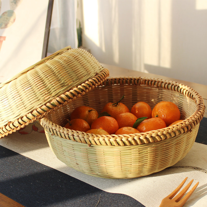 速发竹编水果盘手工竹篮子客厅果盆藤编面包篮手工蓝馒头筐收纳筐,收纳整理,其他收纳篮,淘宝优惠券,粉丝福利购,淘宝优惠卷