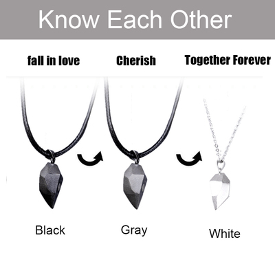 极速2Pcs/Lot Magnetic Csouple Necklace Friendship Heart Pend