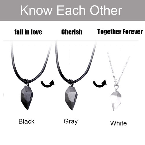 极速2Pcs/Lot Magnetic Csouple Necklace Friendship Heart Pend