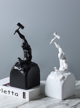 极速现代简约人h物雕塑摆件创意艺术抽象健身房前台工艺品桌面软