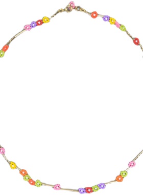 极速RA 镀金铜管 D彩色雏菊 短款项链