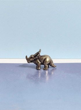 速发迷你袖珍金属小恐龙动物模型摆件剑龙三角龙霸王龙梁龙微景观