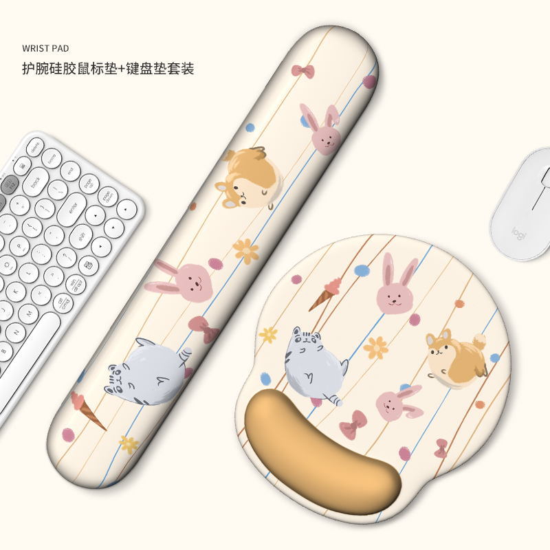 速发护腕垫高颜值手条小兔腕托脑办公室桌垫电生线托