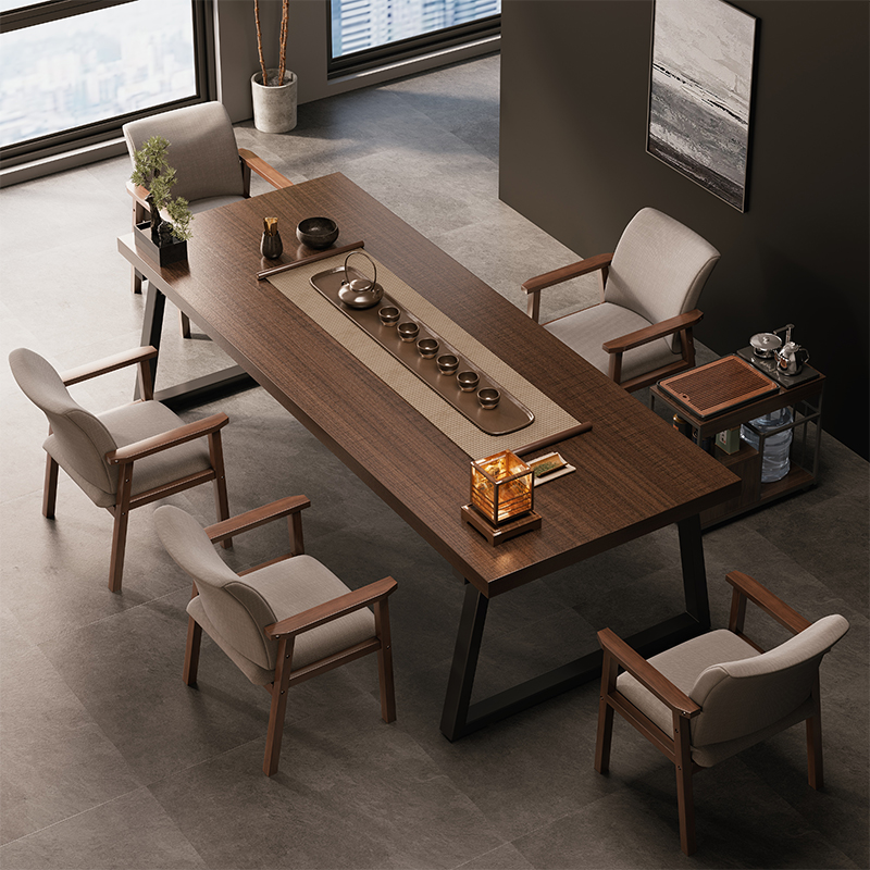 速发新中式茶台茶桌简约家用茶几茶厅台茶桌椅组合简易客桌泡茶桌