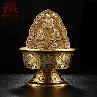 水财神铜家居客厅桌面五行水路供现代用品摆件五路财神