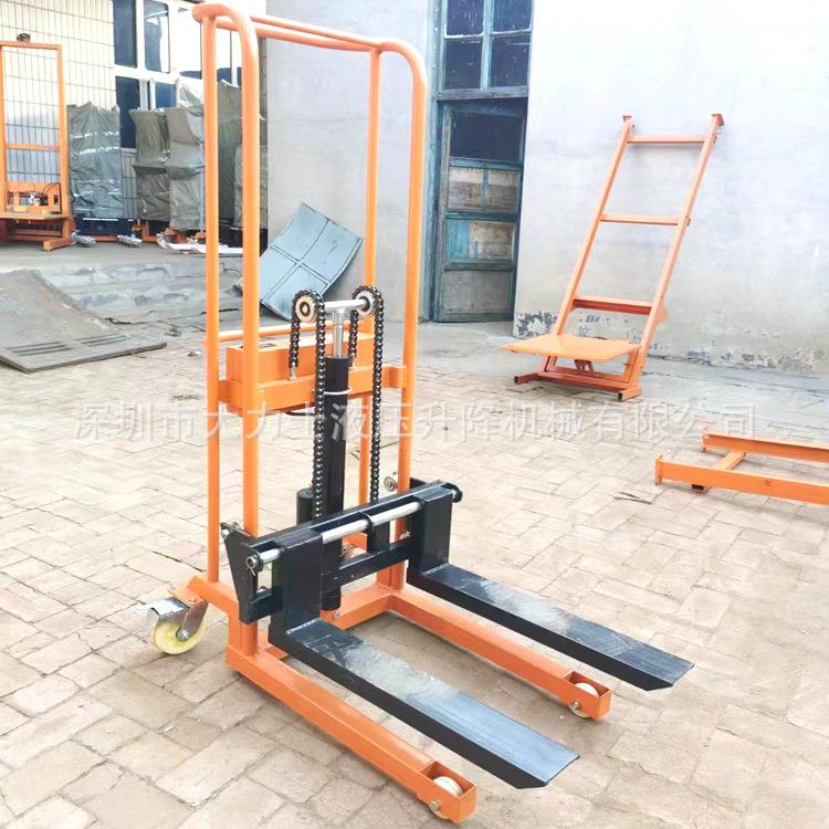 轻型电动堆高车便携式迷你半电动叉车行李升高工位车装卸车
