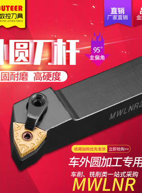 速发精车数控刀杆5度外圆车刀机WLR2020K08/2525M08桃形车床M夹刀