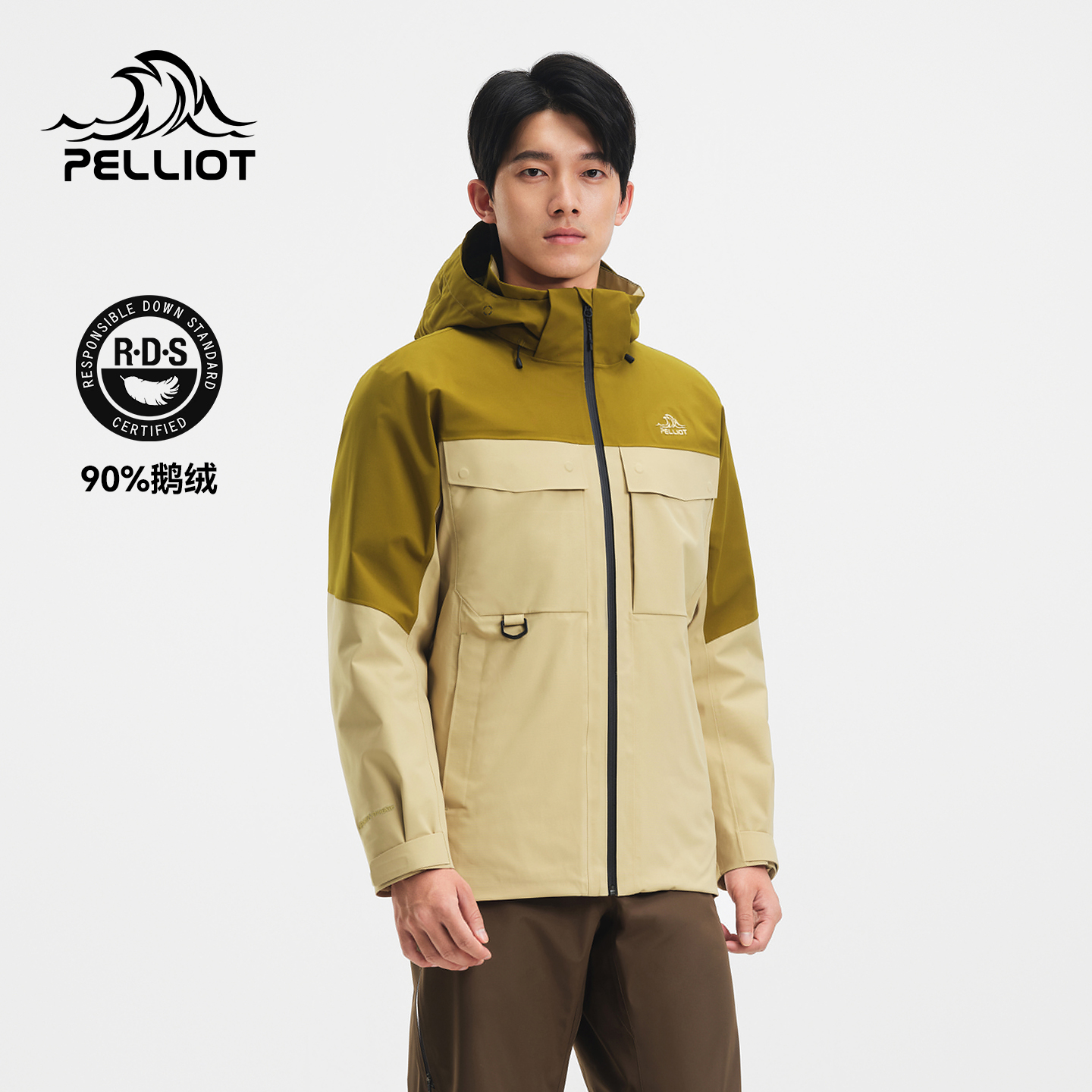 伯希和户外羽绒冲锋衣鹅绒内胆