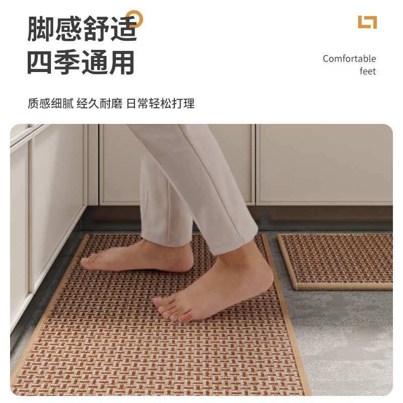 速发厨房防油防水地垫家用免洗可擦长条地毯吸油吸水耐脏防滑防摔,居家布艺,厨房地垫,淘宝优惠券,粉丝福利购,淘宝优惠卷